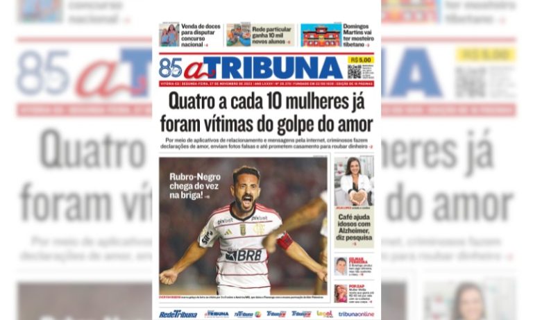 Confira os destaques do jornal A Tribuna desta segunda-feira