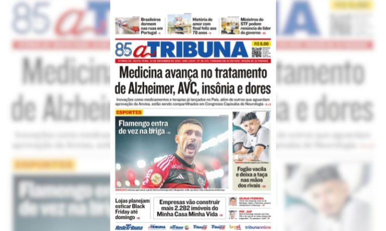 Confira os destaques do jornal A Tribuna desta sexta-feira