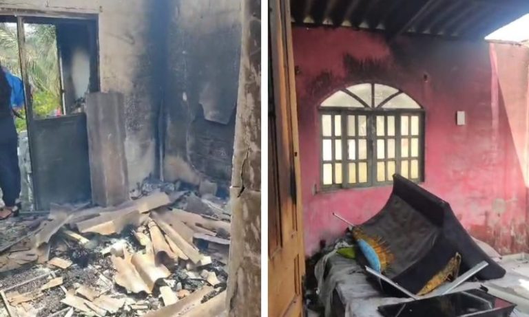 Criança de 8 anos é entubada após grávida colocar fogo em casa