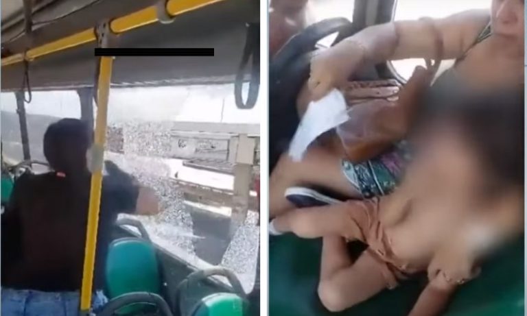 Criança passa mal por calor e mãe quebra vidro de ônibus no RJ