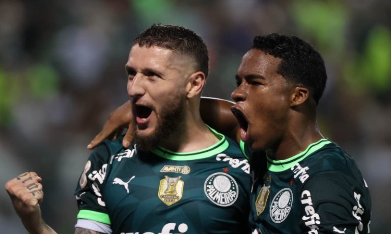 Endrick marca, Palmeiras faz 3 a 0 no Inter e dorme líder do Brasileiro
