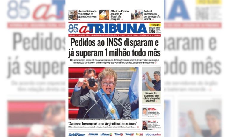 Confira os destaques do jornal A Tribuna desta segunda-feira