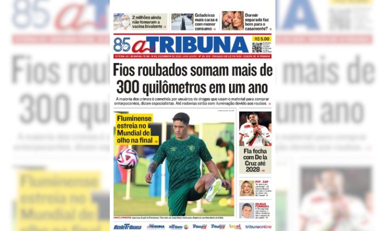 Confira os destaques do jornal A Tribuna desta segunda-feira