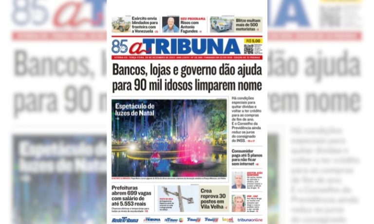 Confira os destaques do jornal A Tribuna desta terça-feira