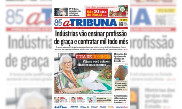 Confira os destaques do jornal A Tribuna deste domingo