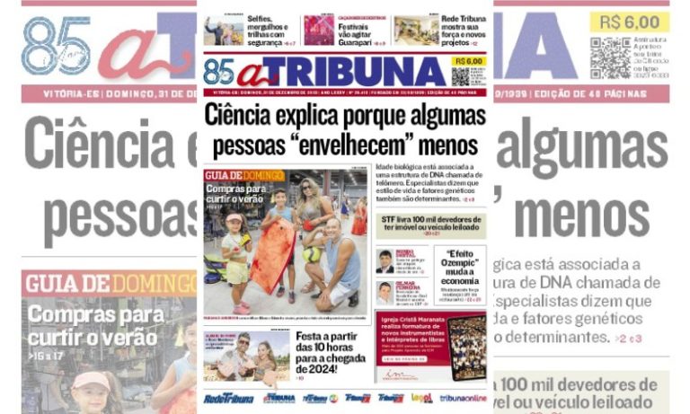 Confira os destaques do jornal A Tribuna deste domingo