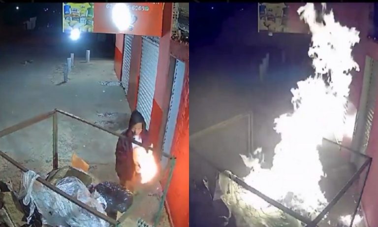 Mulher ateia fogo em mercado após discutir com dono por sandália