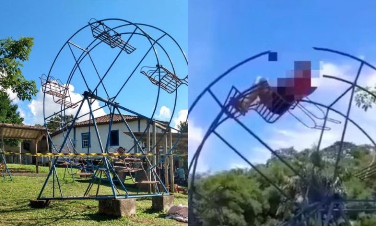 Mulher morre após cair de roda-gigante infantil