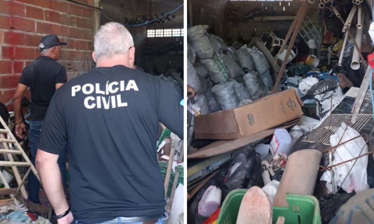 Polícia Civil fiscaliza locais suspeitos de receptar fios de cobre na Serra
