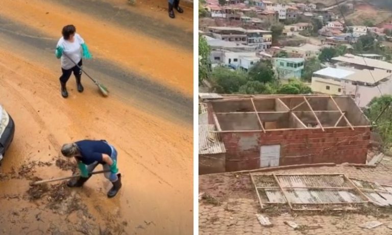 Temporal com chuva de granizo deixa ruas alagadas em cidades do ES