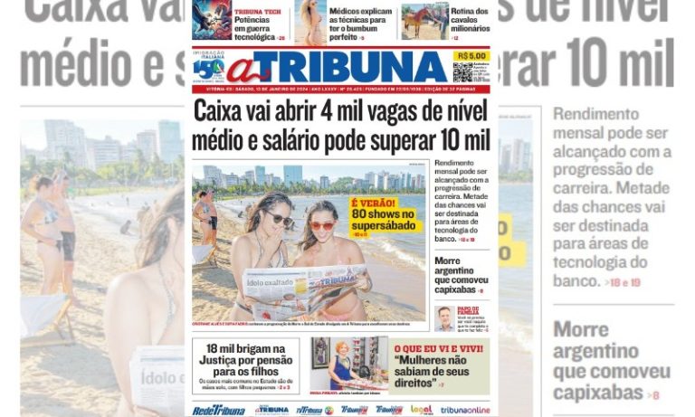 Confira os destaques do Jornal A Tribuna deste sábado