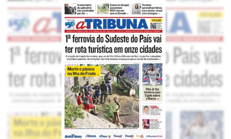 Confira os destaques do jornal A Tribuna desta segunda-feira