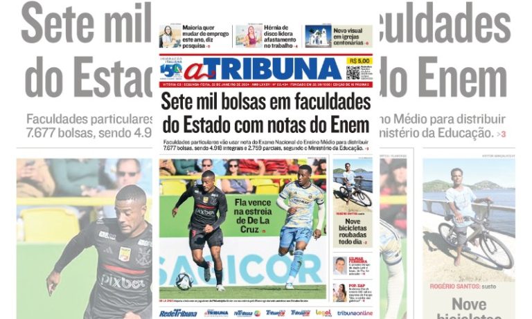 Confira os destaques do jornal A Tribuna desta segunda-feira