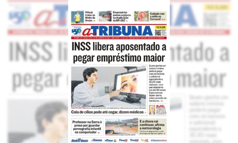 Confira os destaques do jornal A Tribuna desta terça-feira