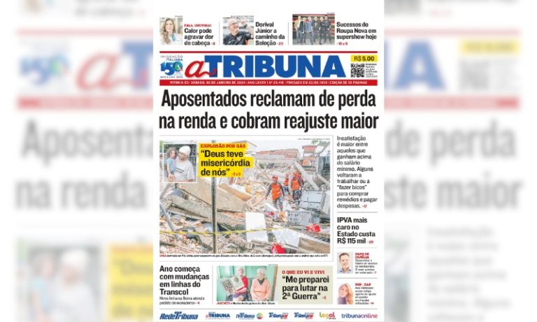 Confira os destaques do jornal A Tribuna deste sábado