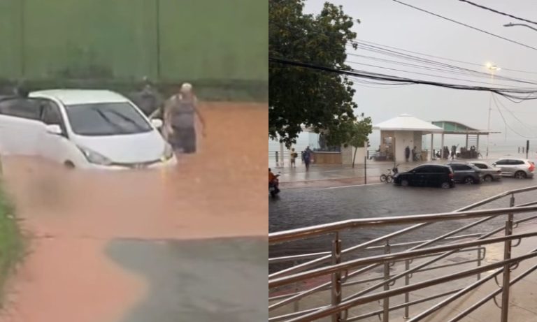 Guarapari registra pontos de alagamento após chuvas intensas
