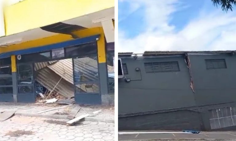 Supermercado é notificado após queda de telhado e local deve ser demolido