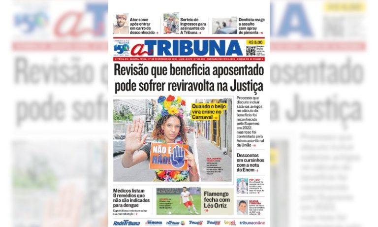 Confira os destaques do jornal A Tribuna desta quarta-feira