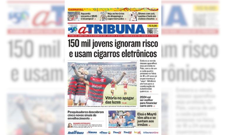 Confira os destaques do jornal A Tribuna desta quinta-feira