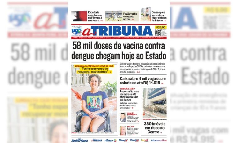 Confira os destaques do jornal A Tribuna desta quinta-feira