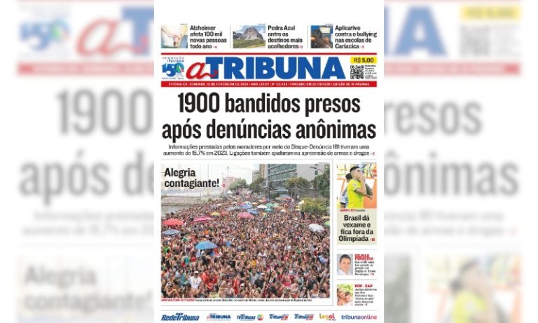 Confira os destaques do jornal A Tribuna desta segunda-feira