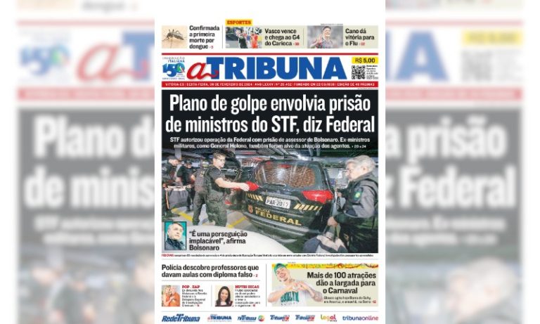Confira os destaques do jornal A Tribuna desta sexta-feira