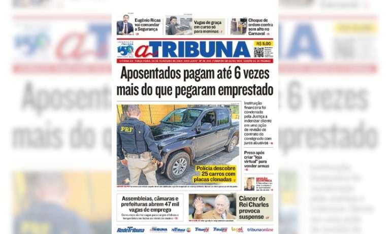 Confira os destaques do jornal A Tribuna desta terça-feira