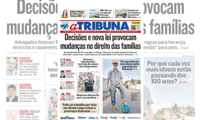 Confira os destaques do jornal A Tribuna deste domingo