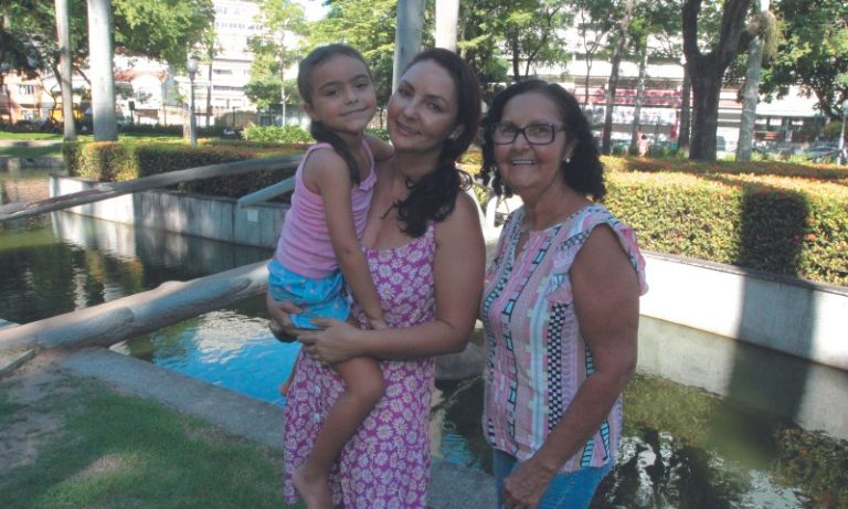Encontro de gerações no Parque Moscoso