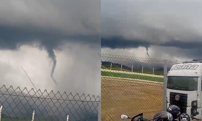 Moradores registram nuvem em formato de “tornado” no ES