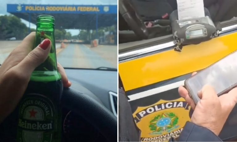 Motorista posta foto com cerveja ao volante e é multada em MG