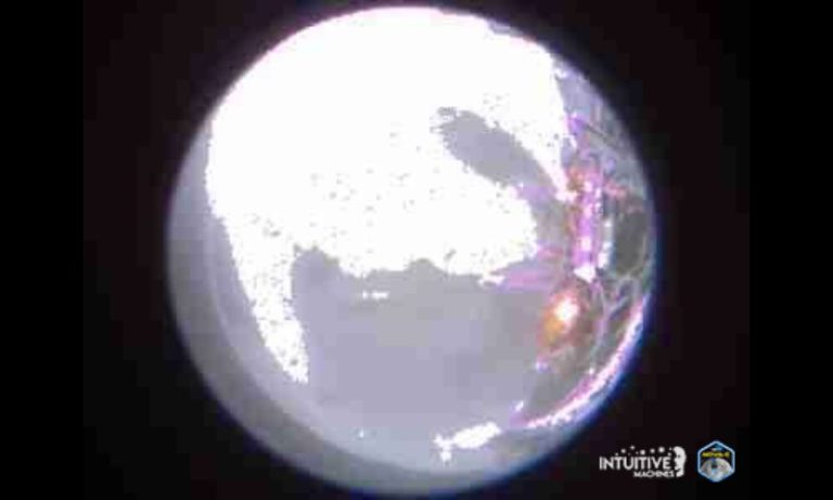 Nave americana Odysseus compartilha novas imagens de pouso na Lua