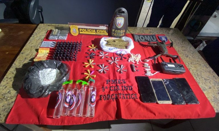 Ação conjunta prende suspeito de tráfico de drogas e mulher foragida da Justiça