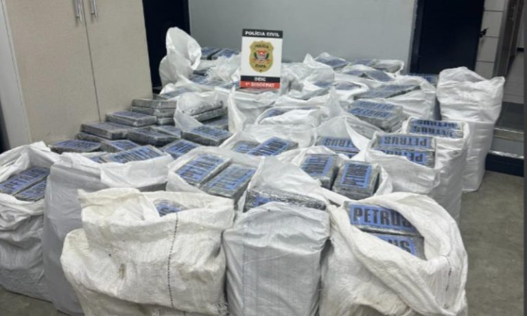Carga de cocaína avaliada em R$ 500 milhões é apreendida