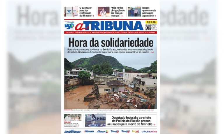 Confira os destaques do jornal A Tribuna desta segunda-feira