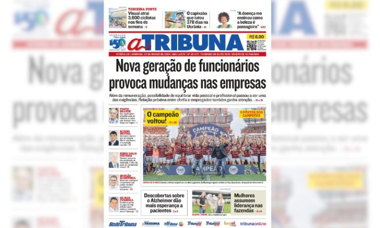 Confira os destaques do jornal A Tribuna deste domingo