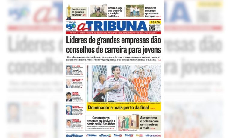 Confira os destaques do jornal A Tribuna deste domingo