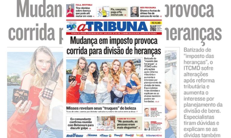 Confira os destaques do jornal A Tribuna deste sábado