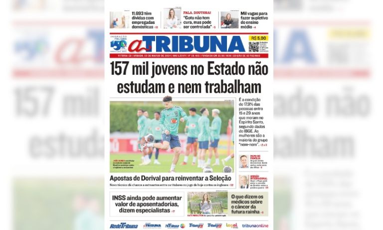 Confira os destaques do jornal A Tribuna deste sábado