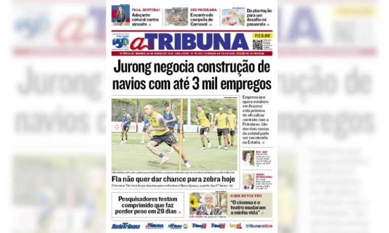 Confira os destaques do jornal A Tribuna deste sábado