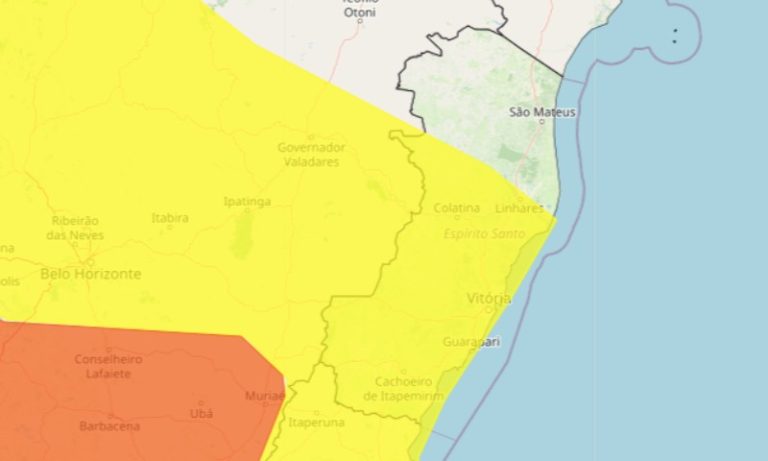 ES recebe novo alerta de chuvas intensas em mais de 60 cidades