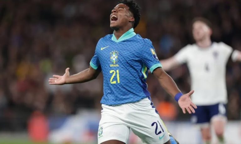Endrick entra para lista de jogadores mais jovens a marcar pelo Brasil