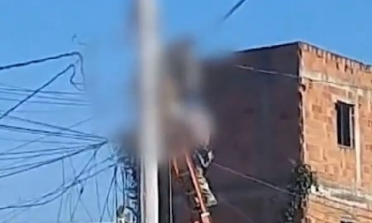 Homem morre eletrocutado enquanto trabalhava em poste de Cariacica