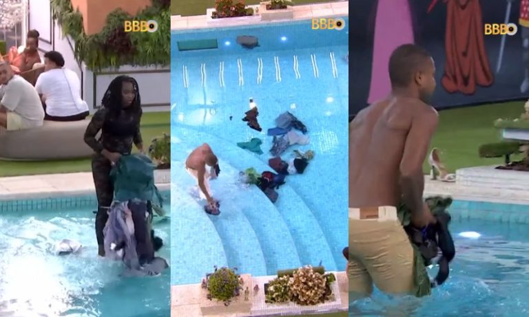 Noite no ‘BBB 24’ com ‘Sincerão’ tem briga no ao vivo e roupas jogadas na piscina