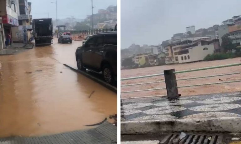 Rio Itapemirim transborda e deixa 20 famílias desalojadas em Cachoeiro