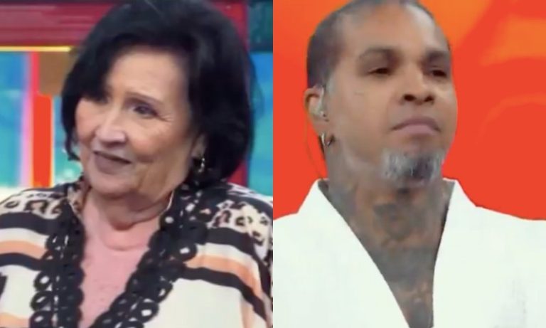 VÍDEO | Dona Déa dá sermão em Rodriguinho ao vivo no Domingão