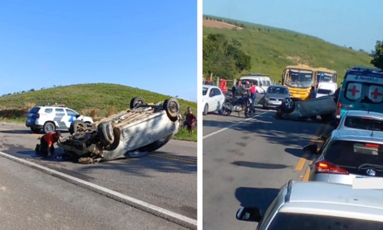 Acidente deixa uma pessoa morta e outras quatro feridas em rodovia do ES