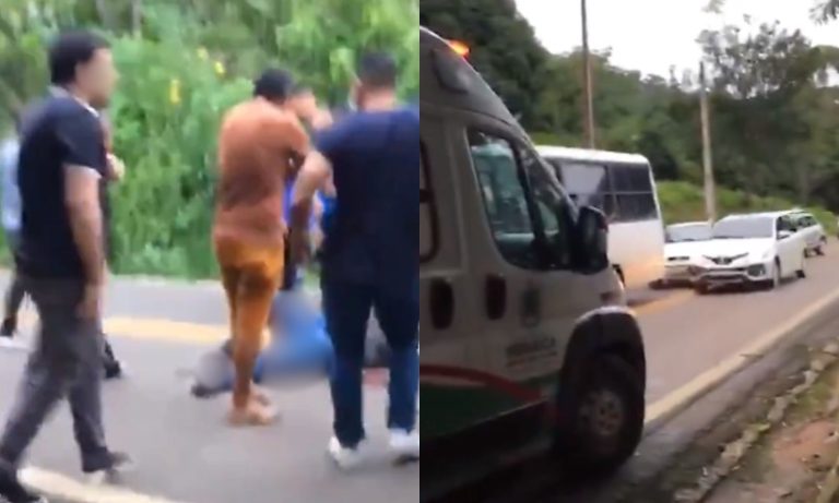 Após sofrer acidente, homem é atropelado por PM durante atendimento no CE