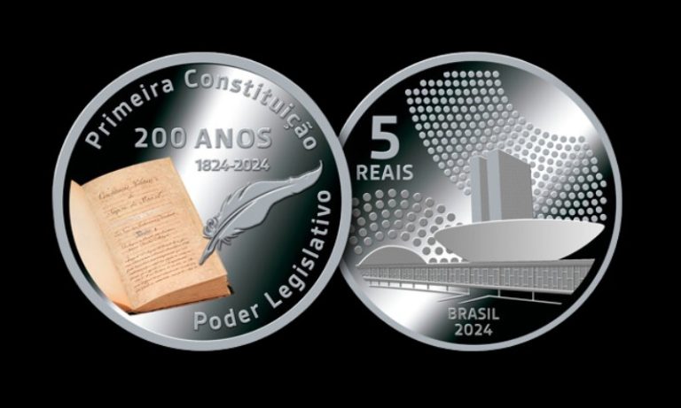 Banco Central lança moeda comemorativa por 200 anos de Constituição