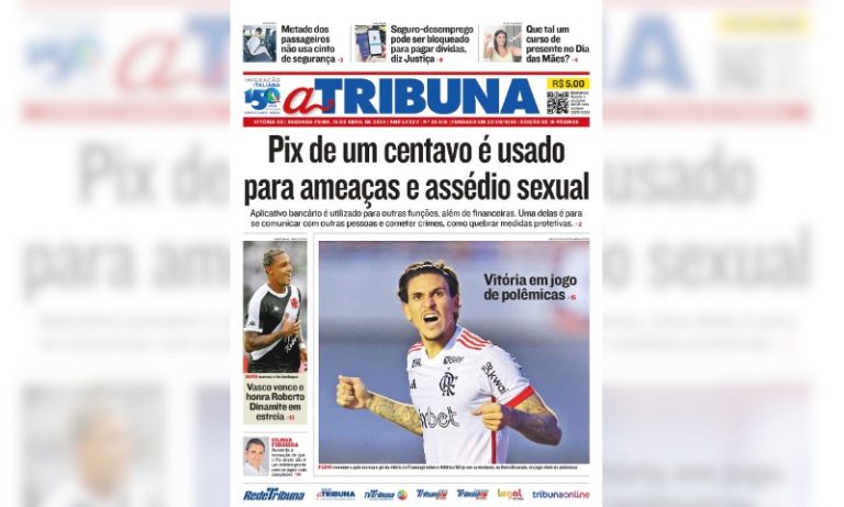 Confira os destaques do jornal A Tribuna desta segunda-feira